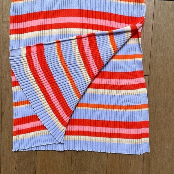 Seafolly sundancer ribbed Knit Cover-Up Maxi Dress sleeveless striped size S - Picture 12 of 14